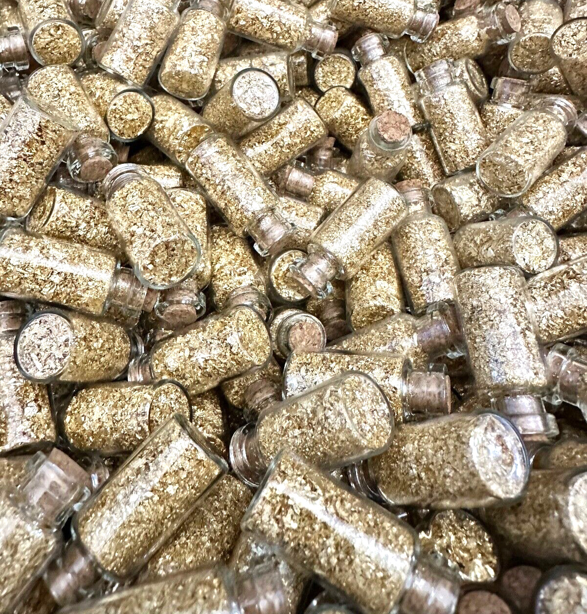 10 Large Bottles of Gold Leaf Flakes ..... Lowest price online !!