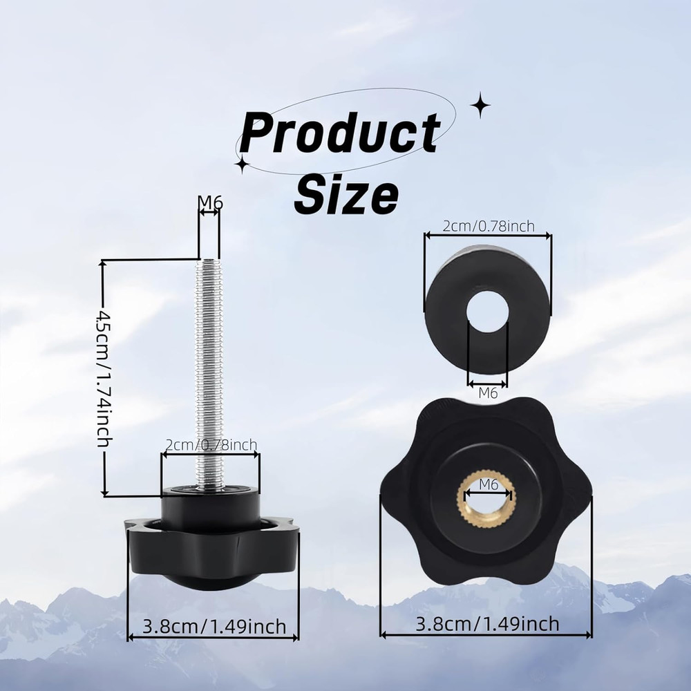 2 Set Replacement Arm Adjustment Knobs,Universal Rollator Hand Grip Replacement