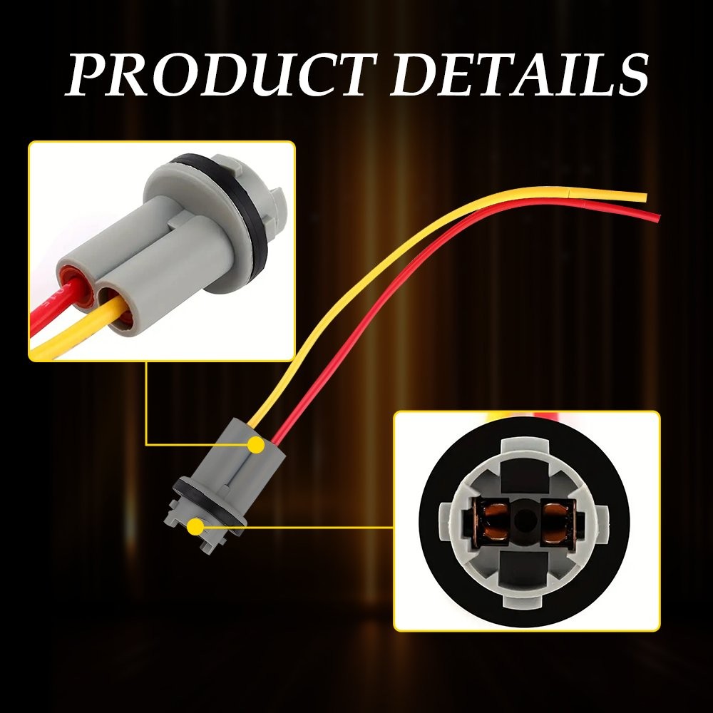 Universal Pigtail Wire Female 194 Socket T10 PGS Front Side Marker Light Plug