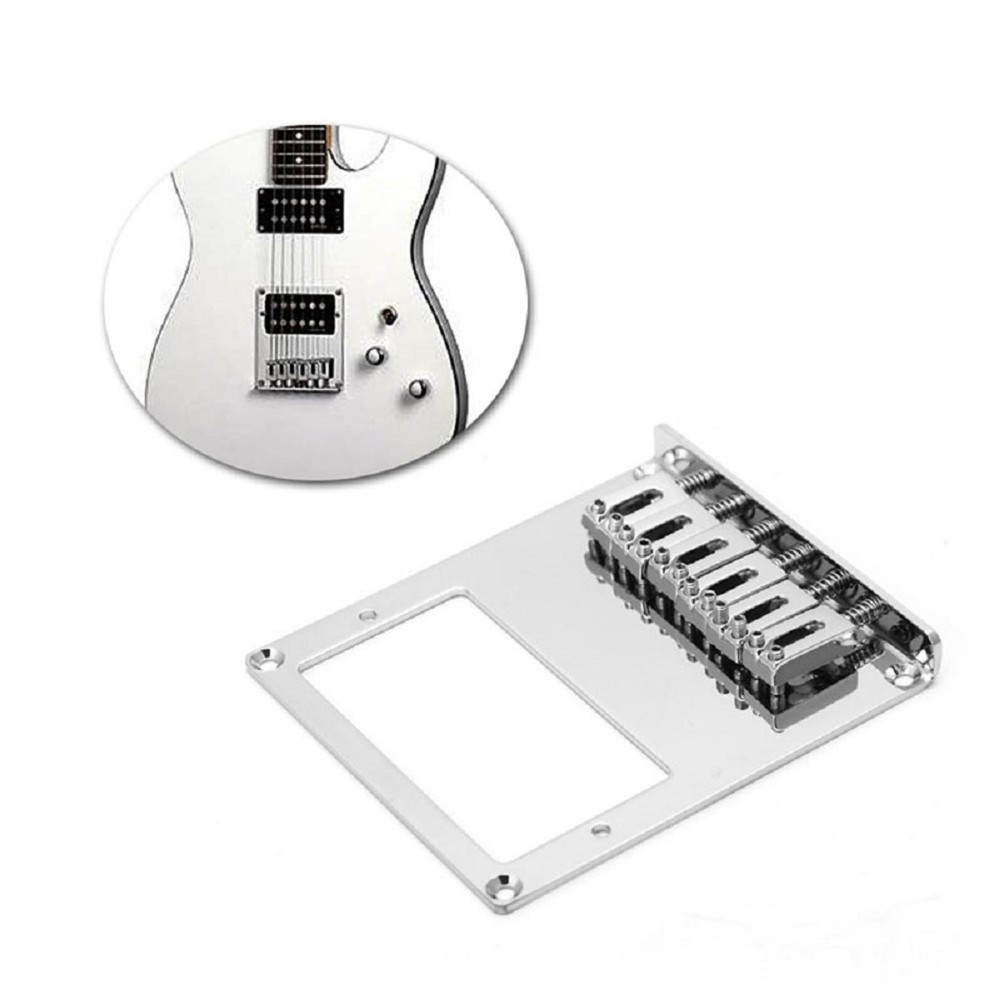 Adjustable Saddles 6 String Fixed Hardtail Bridge For Tele Telecaster Guitar