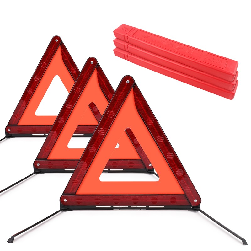 3 Pack Warning Car Triangle Reflective Road Emergency Breakdown Safety Hazard