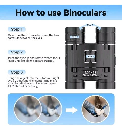 High Powered Mini Pocket Binoculars 300 ×25..
