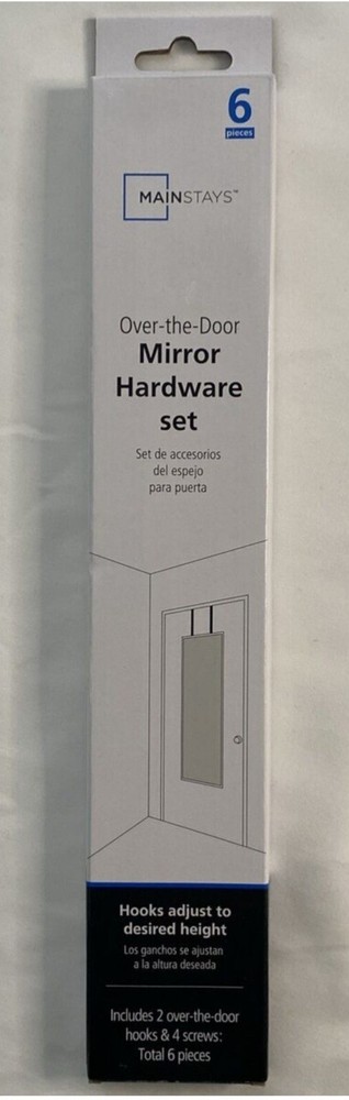 Mainstays Over-the-Door Hooks for a Mirror (DOES NOT INCLUDE MIRROR) (BLACK)