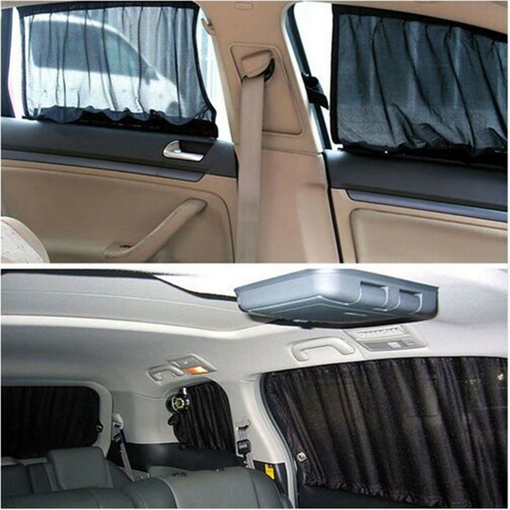 2Pcs Car Side Windows Privacy Curtain UV Sunshade Visor Sun Visor Adjustable