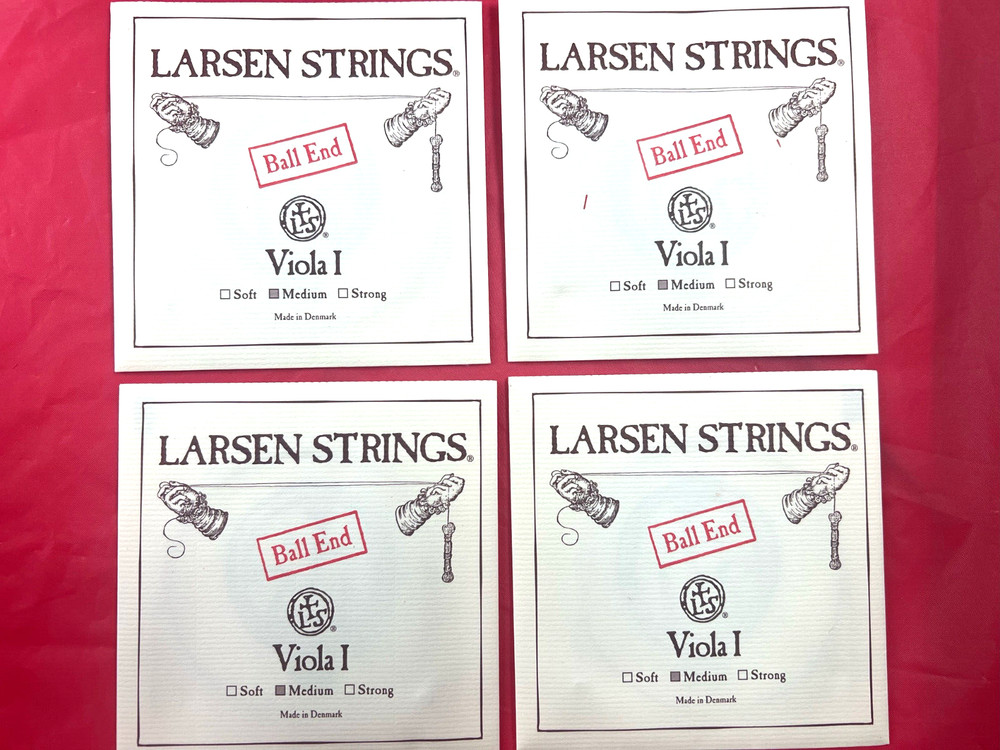 4x 100% Authentic  Larsen Viola A Strings 4/4 Regular Version Ball End