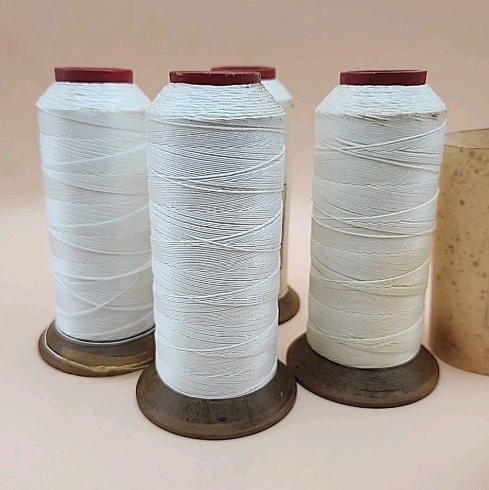 1 Spool - White 1/4lb Dacron Bowstring Material Long Bow String Made In USA NOS