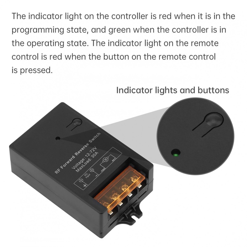 Forward Reverse Switch with Remote 30A for Motor Linear Actuator Controller