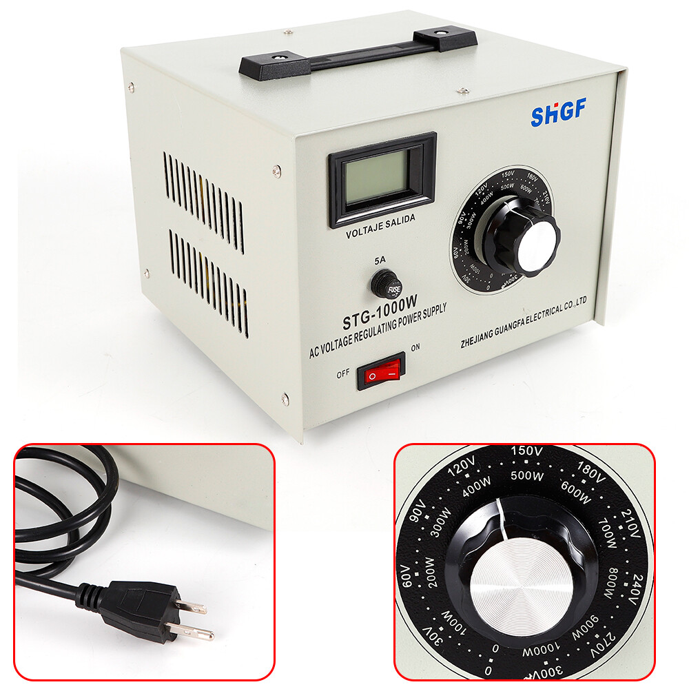 Single Phase STG-1000W Variac Transformer Variable AC Voltage Regulator 1kw