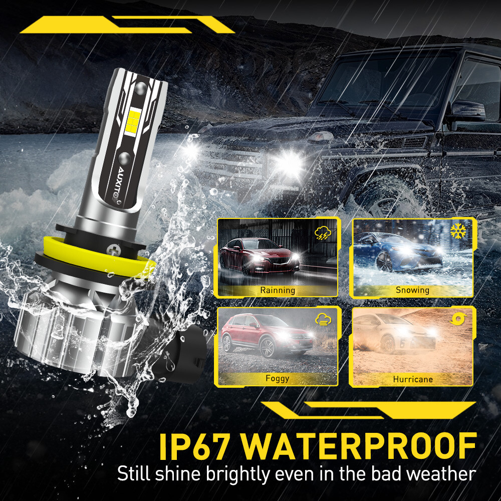 AUXITO H11 LED Headlight Kit Low Beam Bulbs Super Bright 6500K White 20000LM