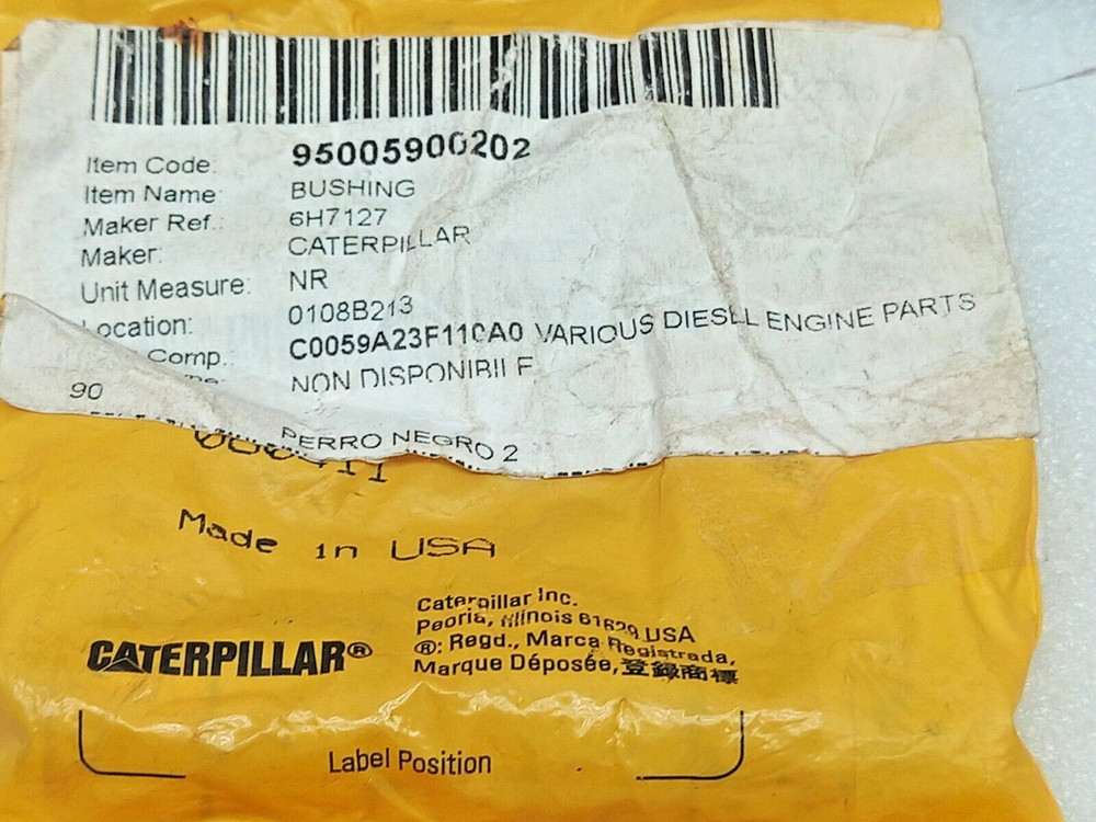 Caterpillar 6H7127 Bushing - 8PCs/Lot