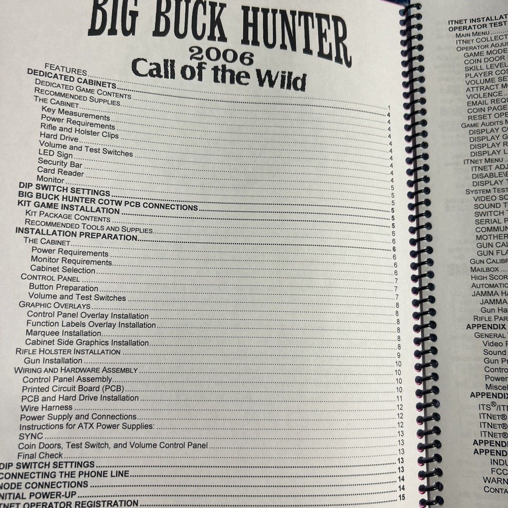 BIG BUCK HUNTER 2006 arcade game manual