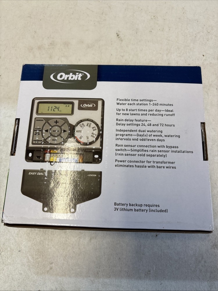 Orbit Easy Dial 4 Station Sprinkler Control Timer Model 8964. A6 335