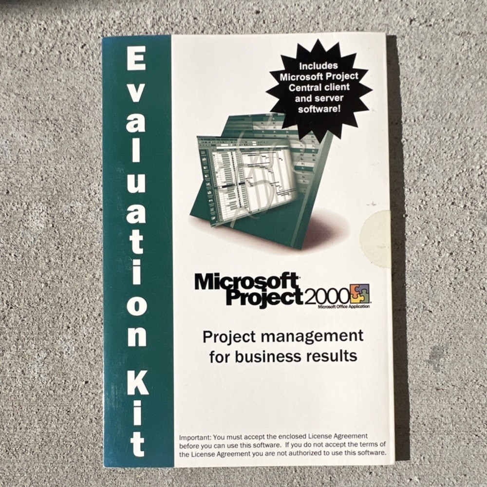 Microsoft Project 2000 Evaluation Kit Project Management Software