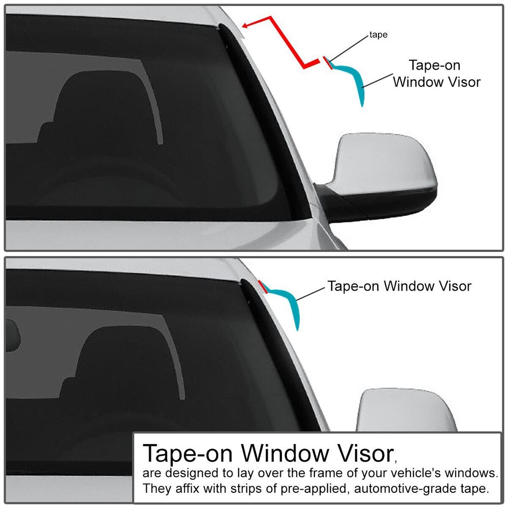 FOR 00-06 TAHOE/YUKON 4DR SMOKE TINT WINDOW VISOR/WIND DEFLECTOR VENT RAIN GUARD