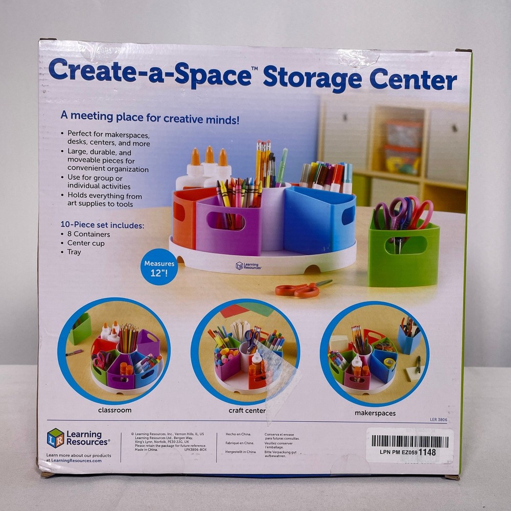 Learning Resources Create a Space Storage Center 10 Piece Organizer Turntable