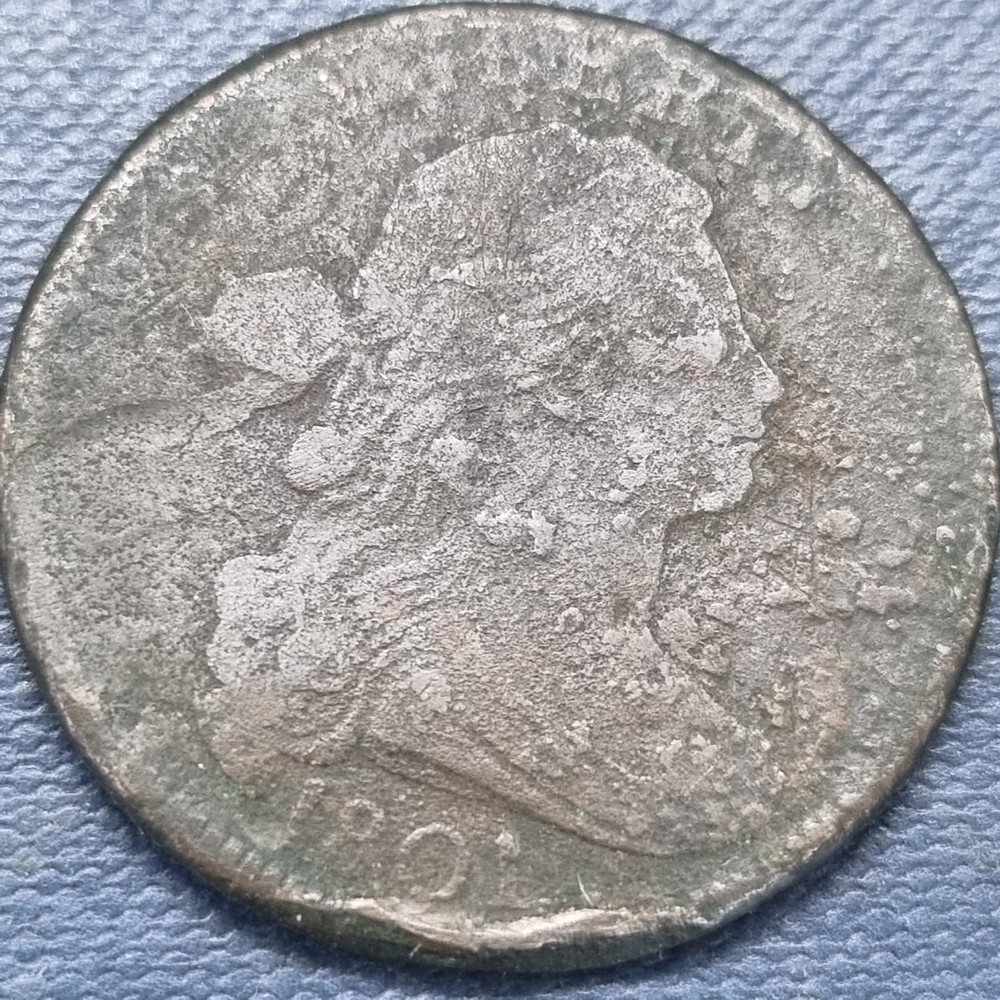 1801 Draped Bust Large Cent 1c VF Details #99198