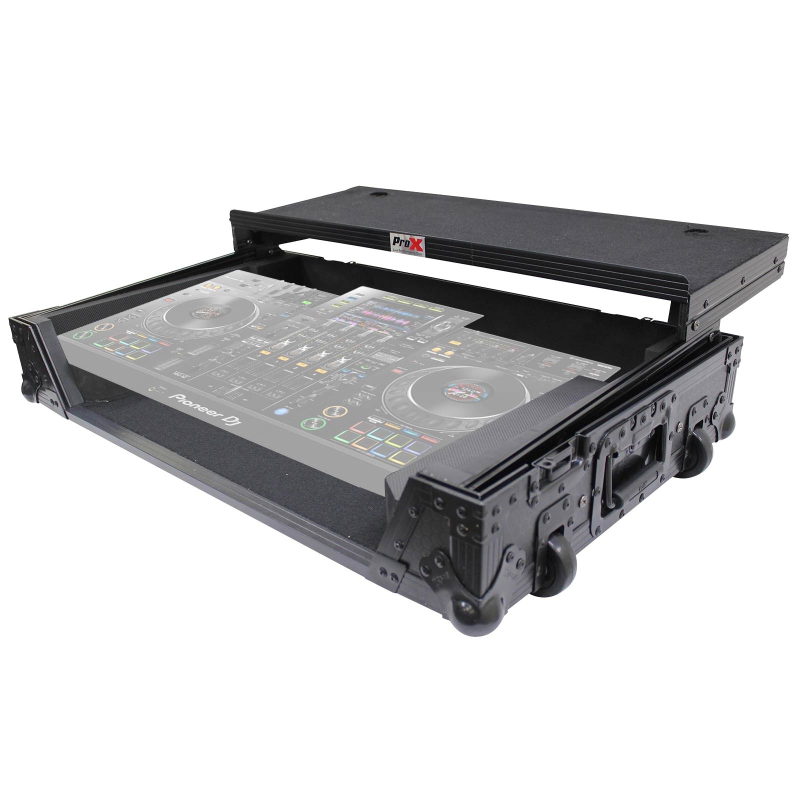 ProX Pioneer XDJ-XZ DJ System Black Flight Case with Red TSA Lock