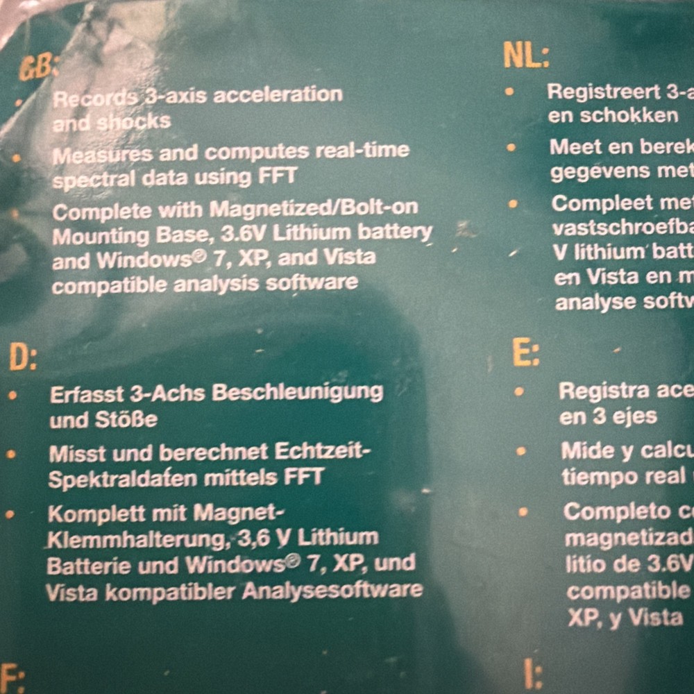 Extech VB300 Vibration Data Logger