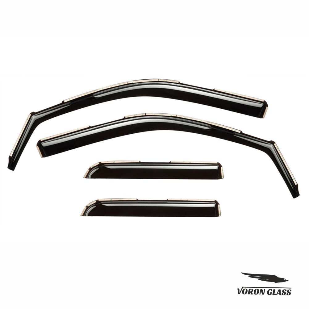 Sun Rain Visors Wind Rain Guards for 2009-2018 Dodge RAM Quad Cab In-channel