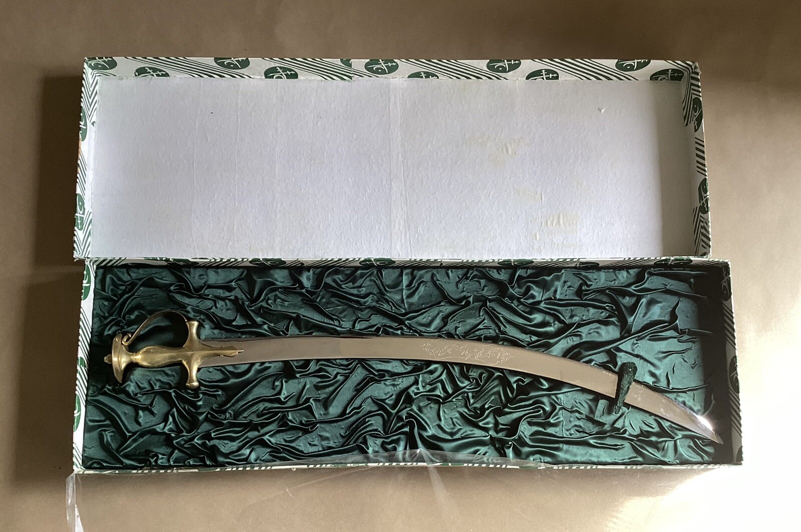Pakistan Army Talwar Saber | Gift From General Mirza Aslam Beg, with Box, 32”