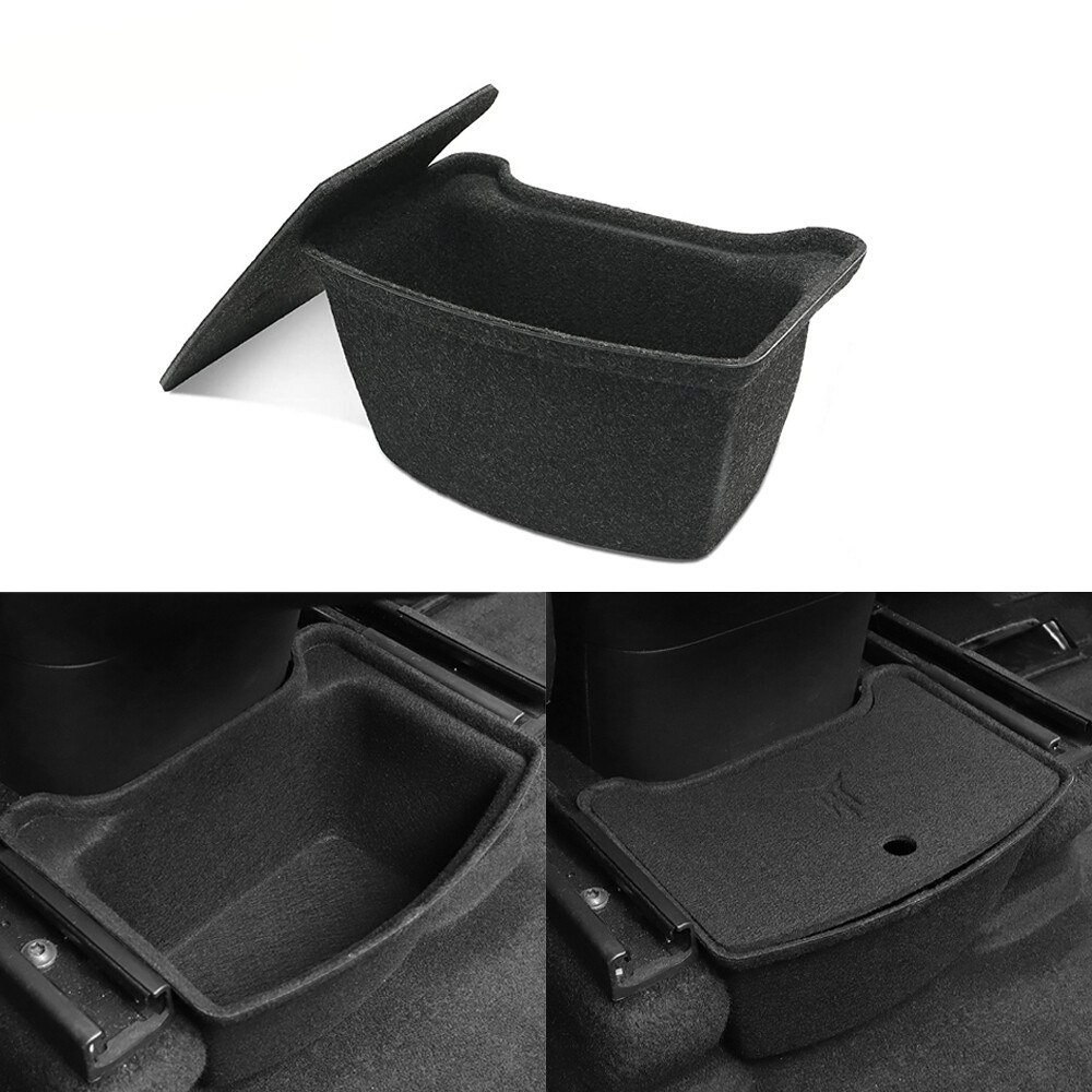 2nd Row Backseat Container Center Console Organizer Storage Box for Tesla Model3
