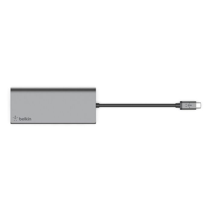 Belkin USB-C Multimedia Hub (Certified Refurbished) - Silver