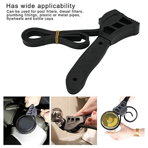 Universal Rubber Strap Wrench, Adjustable Oil Filter Wrench Multi Removal