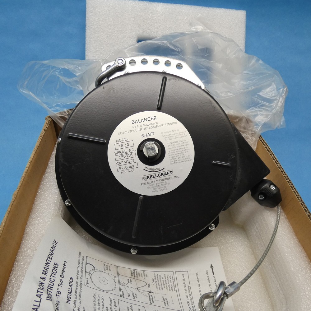 Reelcraft TB10 Spring Retractable Tool Balancer 5-10 Lbs 8 Ft Cable
