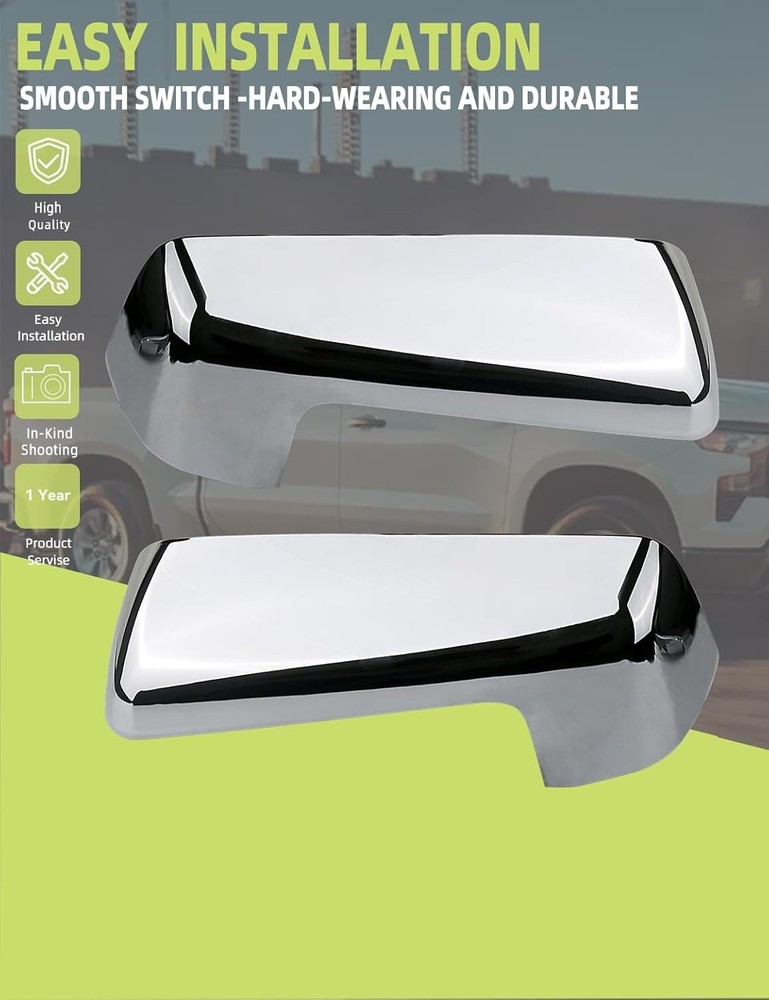 Outside Mirror COutside Mirror Covers Compatible with Chevy Silverado 1500 2500