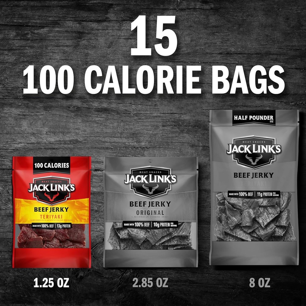 Jack Link's Beef Jerky Variety Pack - Includes Original and Teriyaki Jerky,...