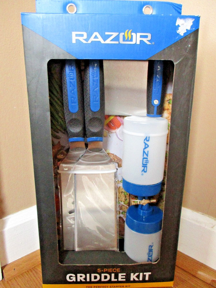 Razor 5 Piece Basic Griddle Starter Kit Stainless Steel BBQ Spatulas Scraper NEW