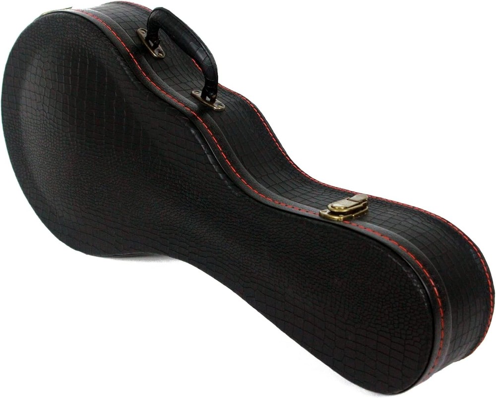 Mandolin Hard Case, F-Style Mandolin Case, Crocodile Pattern Leather Bulge Su...