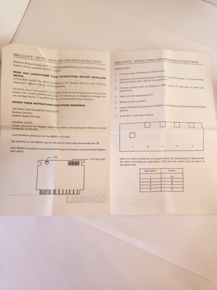 Lightolier Brilliance MultiSet Interface Card