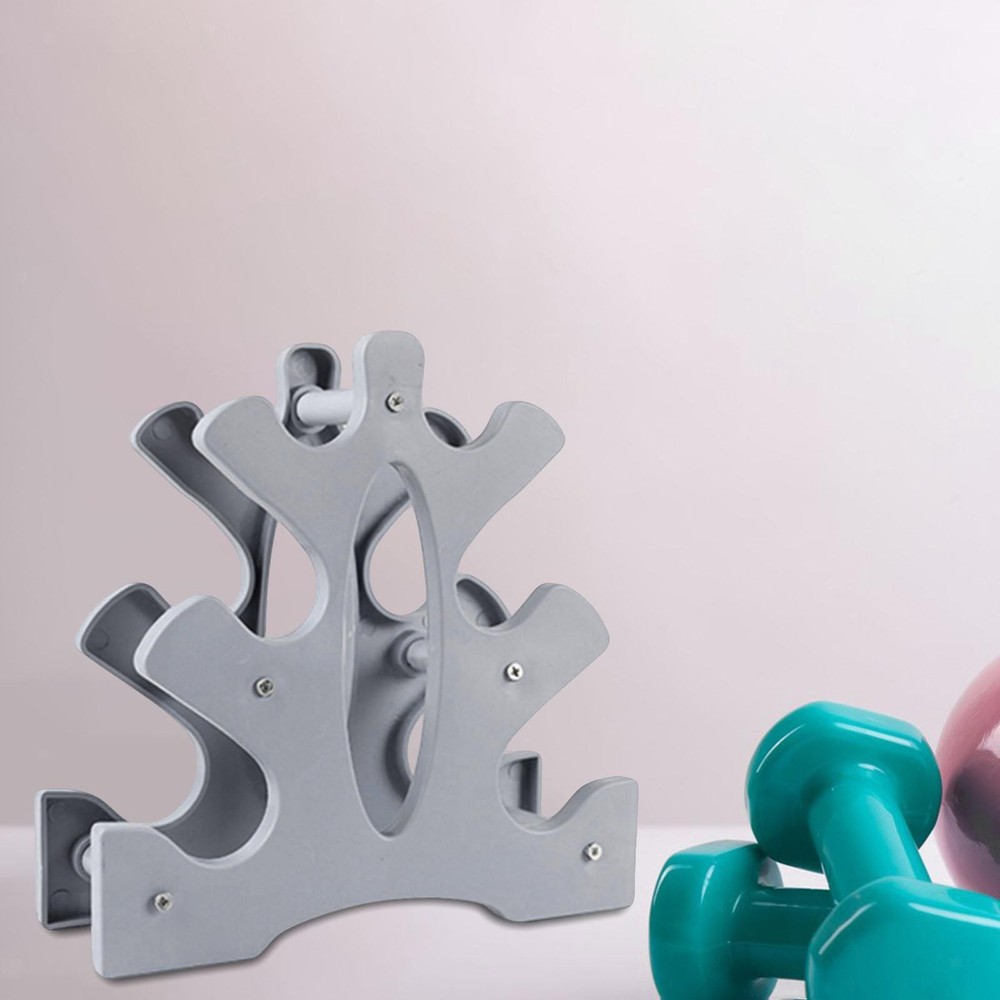 3 Tier Dumbbell Rack Stand Leaf Design Max 25kg Load