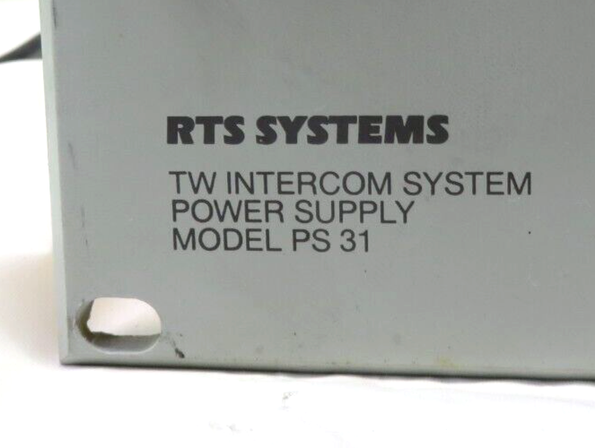 RTS Systems Intercom System Power Supply PS 31, FOR PARTS/ REPAIR