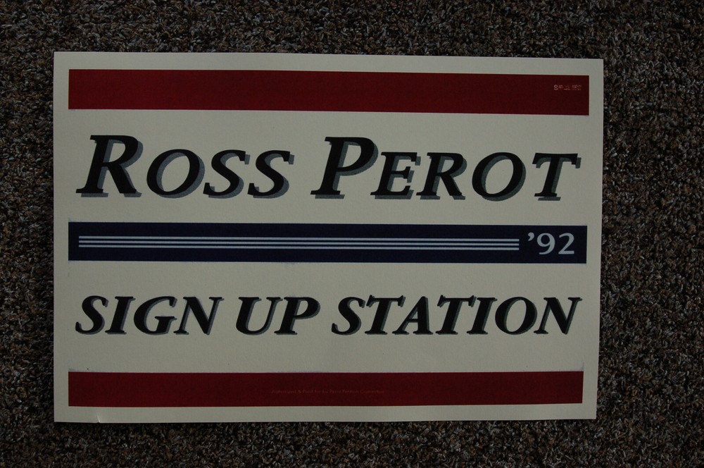 Ross Perot #1 campaign poster 1992