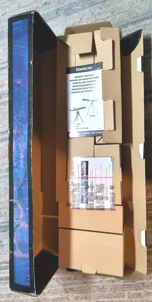 Tasco Telescope and Microscope Kit Beginner Science Set Red 49TN New Open Box