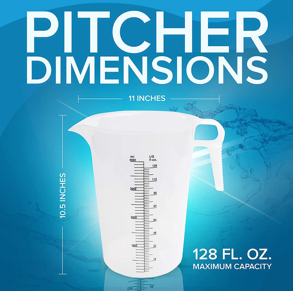 32Oz Measuring Pitcher, Plastic, Multipurpose, Ounce and Milliliter Increments