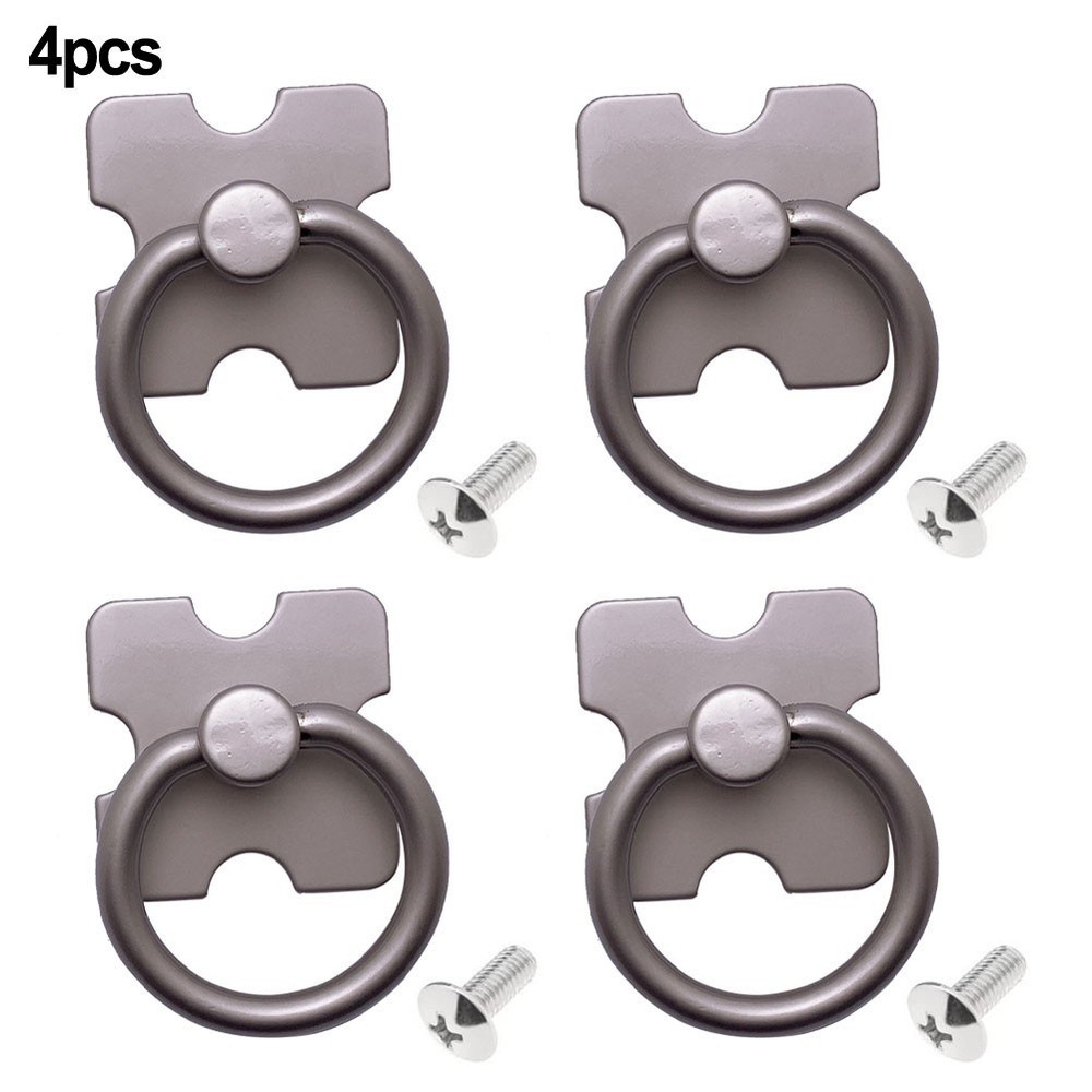 Drawer Knobs Pulls Furniture Handles Household Alloy Black/silver Parts