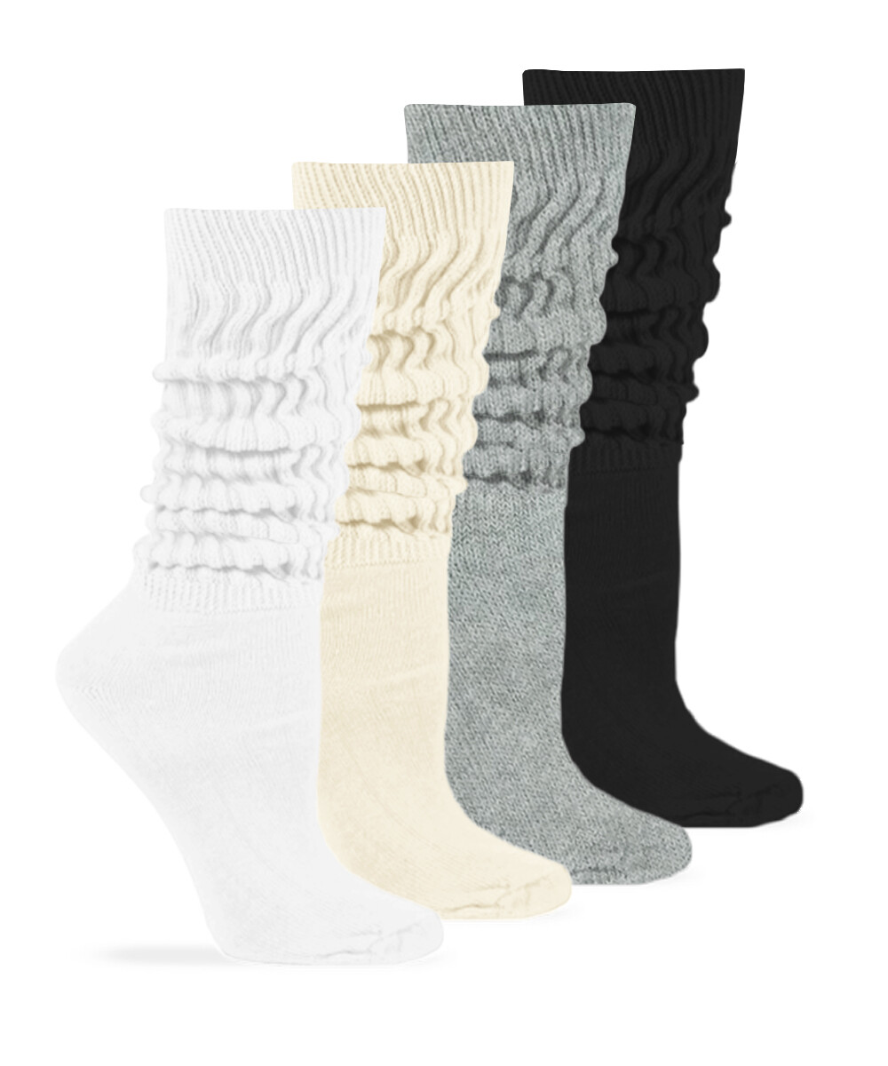 Jefferies Socks Womens Slouch Cotton Knit Scrunch Socks 3 Pair Pack