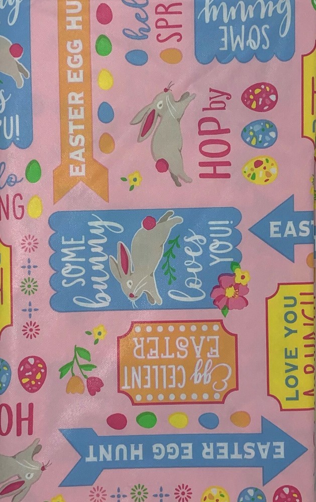 Spring Easter Flannel Backed Vinyl Tablecloths. Round, Oblong, Square
