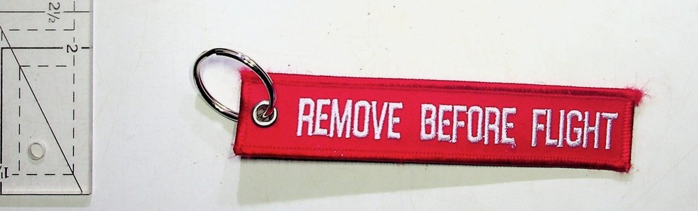 Aviation Keychain Remove Before Flight AMRAAM Red Tag Streamer