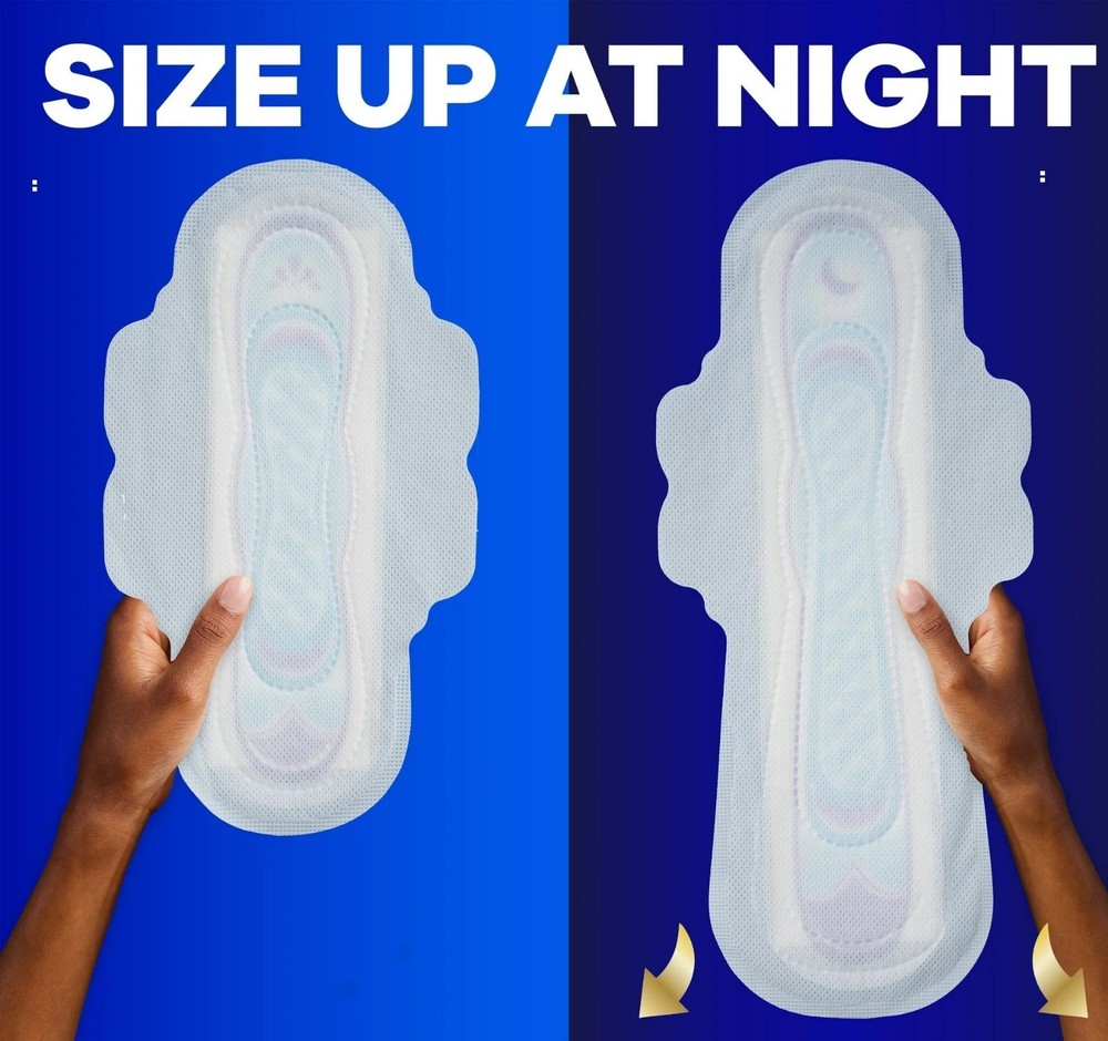 Ultra Thin Overnight Pads with Wings, Size 5, Extra Heavy Absorbency, 46 Count