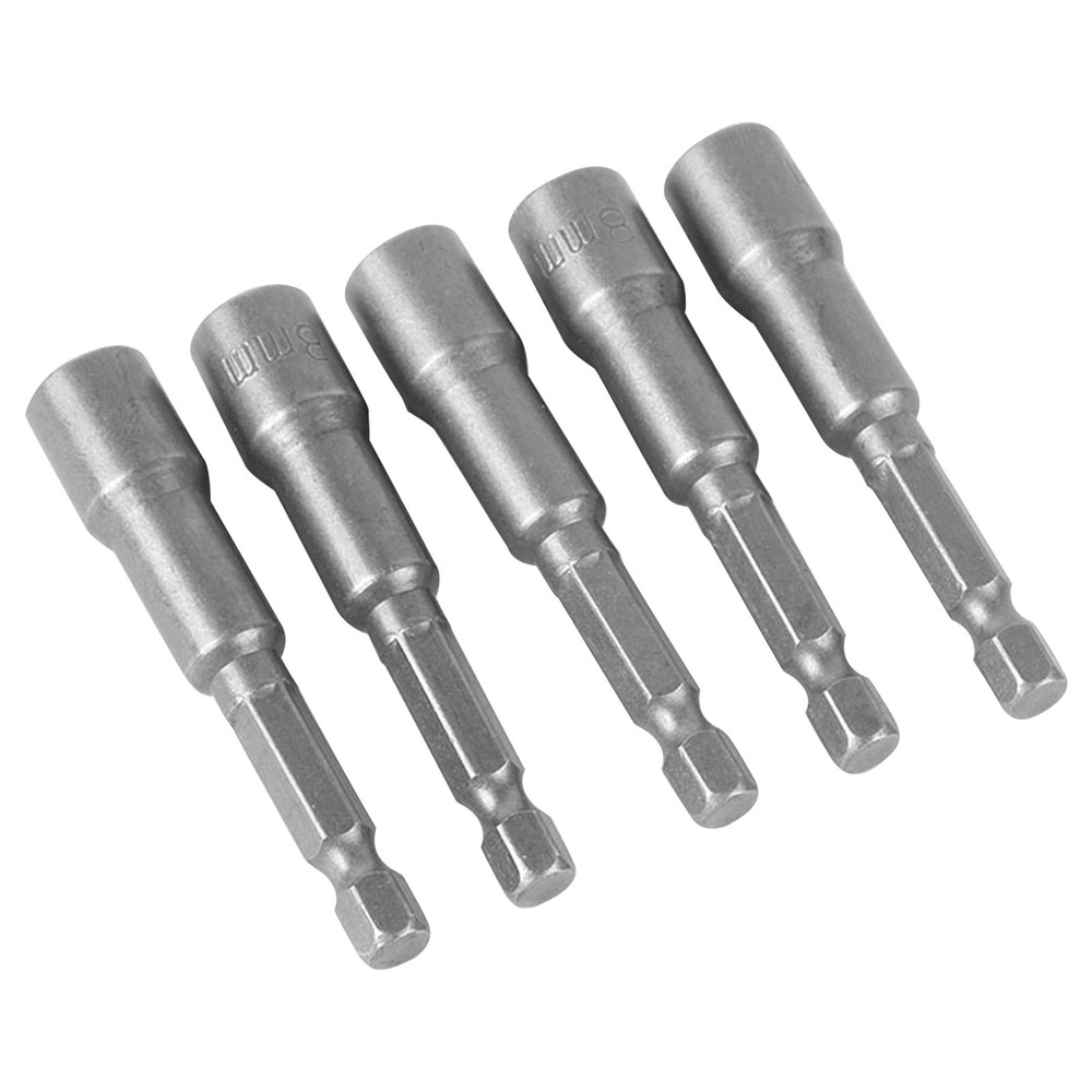 5Pcs Chrome Vanadium Steel Screwdriver Drill Bit Nut Setter Roofing Cladding