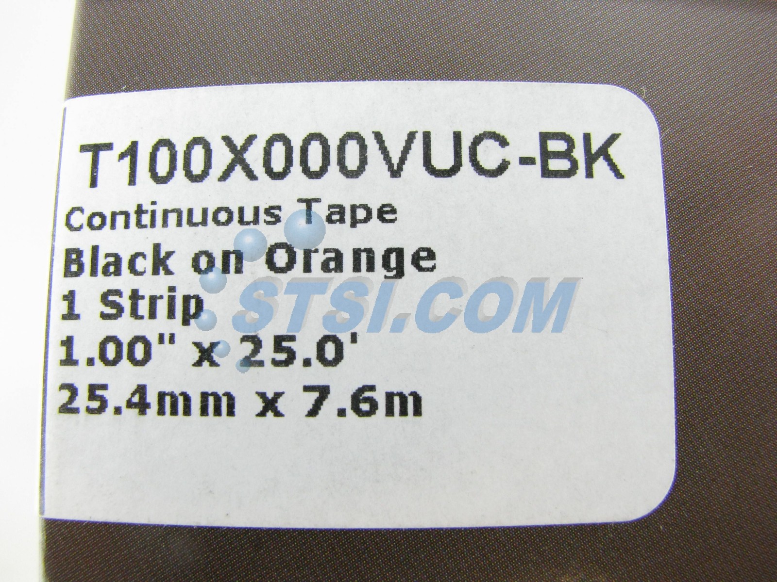 Panduit T100X000VUC-BK P1 Label Cassette Self-Laminating Black on Orange ~STSI