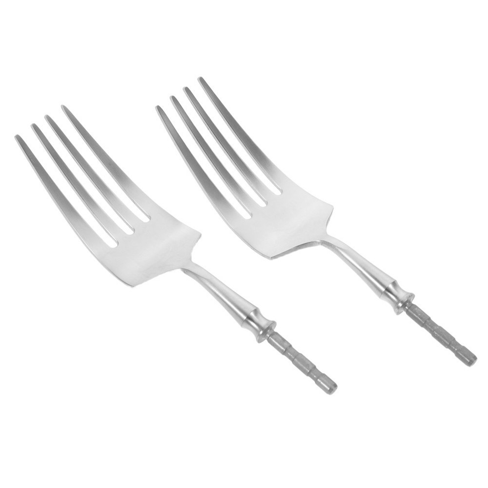 2 Pcs Replacement Heads for Cutlery Dishwasher Safe Fork Component