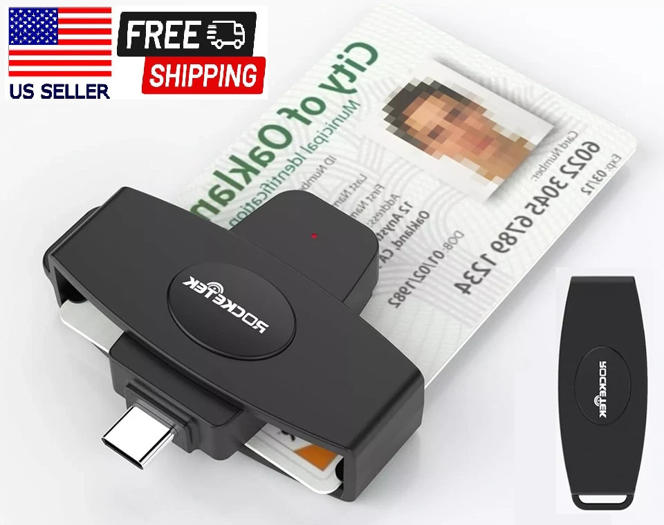 CAC Reader, DOD Military USB C Common Access CAC Card Reader Windows, Mac OS Lin
