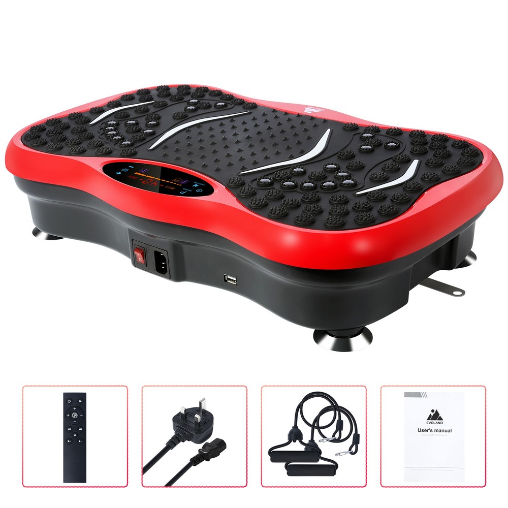Vibration Plate Exercise 330LBS Whole Body Workout Vibrating Platform Bluetooth