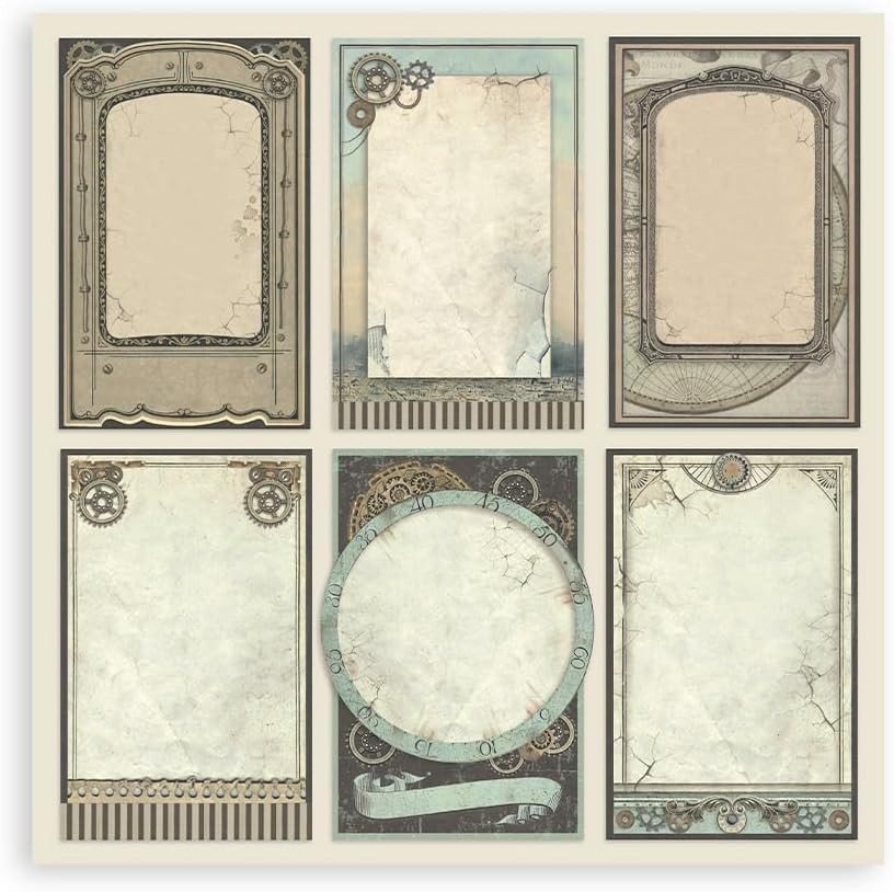 Stamperia Double-Sided Paper Pad 8"X8" 10/Pkg-Voyages Fantastiques, 10 Designs/1