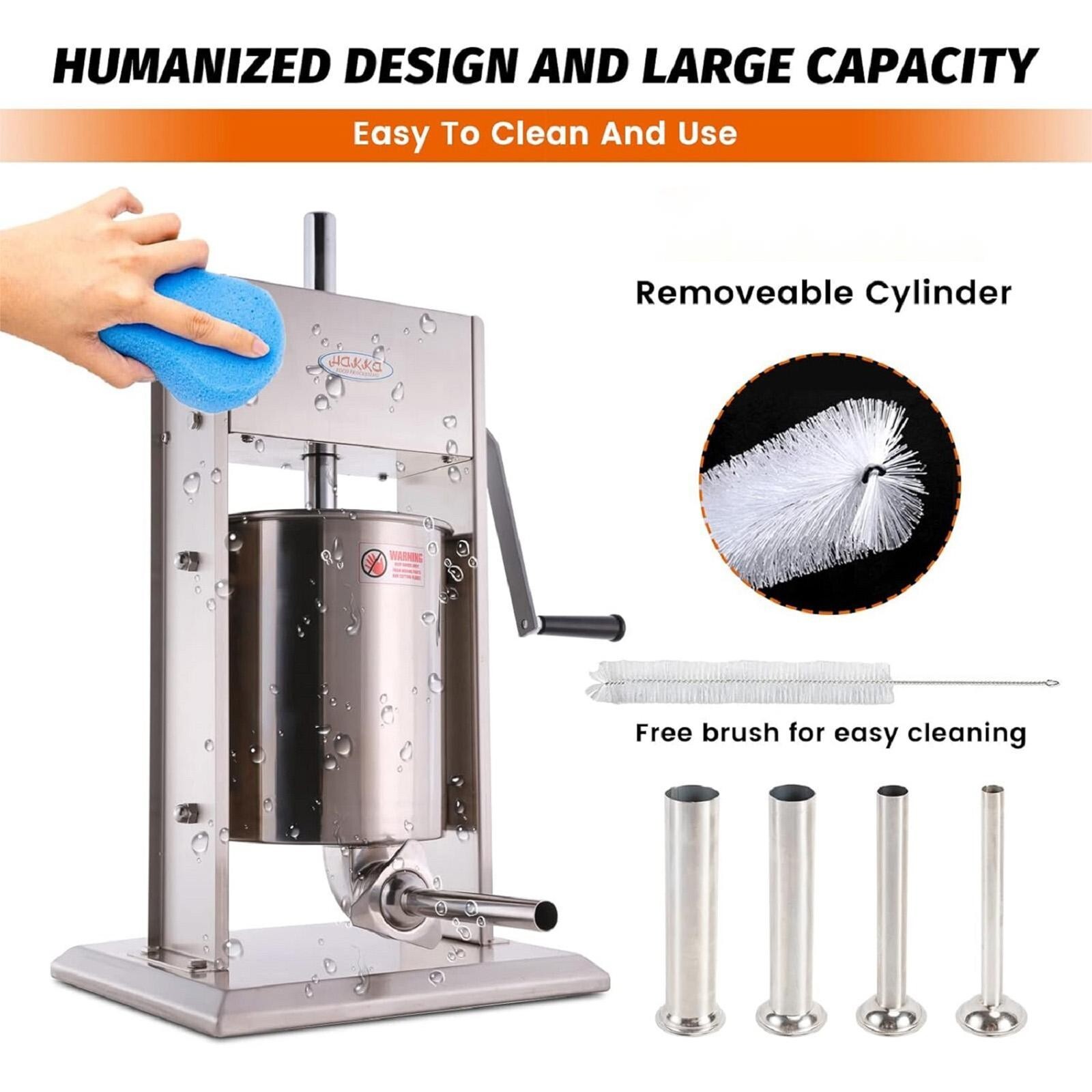 Hakka 7Lbs 3L Sausage Stuffer 2 Speed Meat Filler Pressing Maker Machine